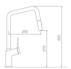Bateria zlewozmywakowa Bonn szczotkowane złoto z wyciąganą wylewką Nr ref. GCE024/OC Imex