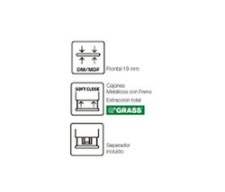 Moble Nice 2 calaixos amb lavabo ceràmic blanc seda Sanchis