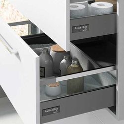 Moble i lavabo 2 calaixos suspès Natalia blanc brillant Avila 02:00