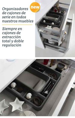 Moble i lavabo 2 calaixos suspès Natalia blanc mat Avila Dos