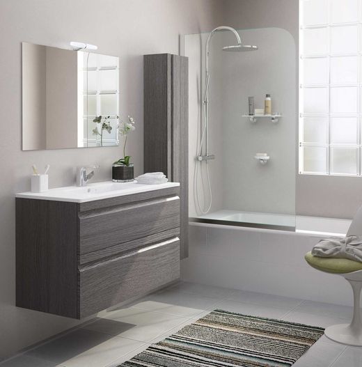 Conjunto mueble baño suspendido con lavabo incluido Natalia Text. 68 Avila Dos