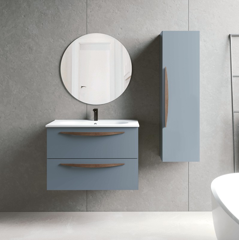 Conjunto mueble de baño suspendido y lavabo sobre encimera Estructura  Nórdico — Azulejossola