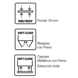 Conjunto baño con lavabo sobre encimera Glass line negro Muebles baño Sanchis