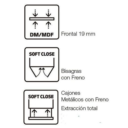 Conjunto baño con lavabo sobre encimera Glass line negro Muebles baño Sanchis