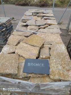 Pallet onregelmatige plaat Kwartsiet Brons