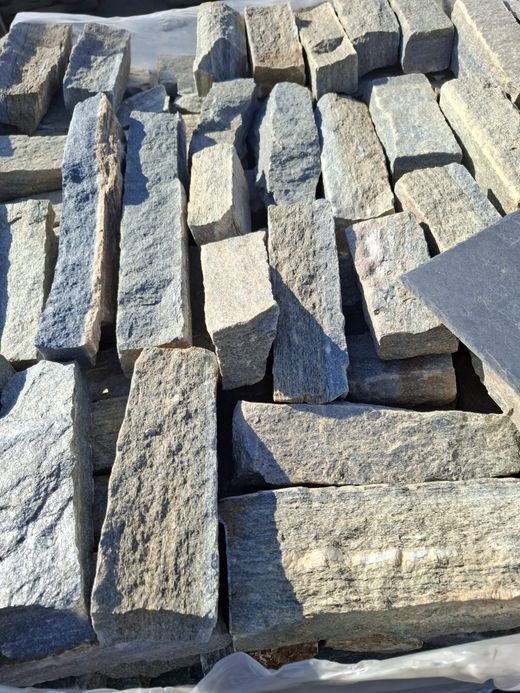 Paleta Nieregularny kamień Niebieskoszary mur Piedras de Galicia