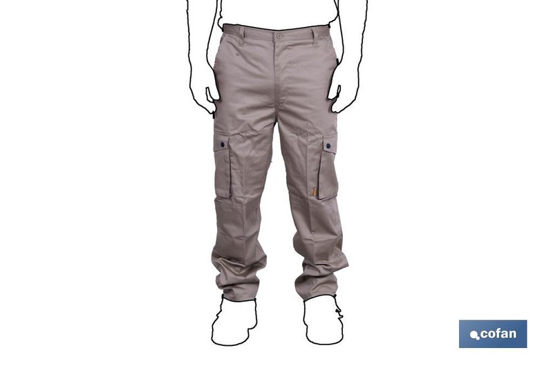 Pantalon Multibolsillos Marron T-S — Azulejossola