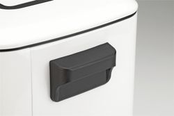 Vuilnisbak met pedaal roestvrij staal + abs wit glanzend Ac-310