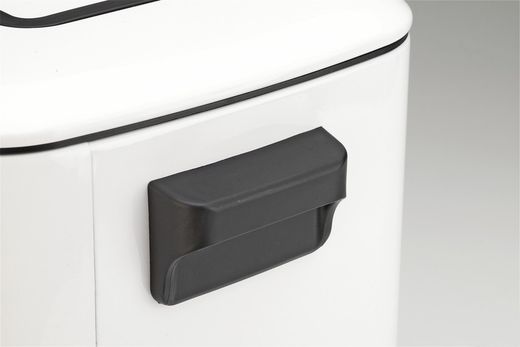 Vuilnisbak met pedaal roestvrij staal + abs wit glanzend Ac-310