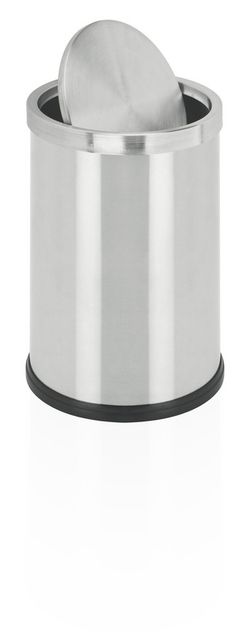 Vuilnisbak met kantelbaar roestvrij staal mat Ac-284