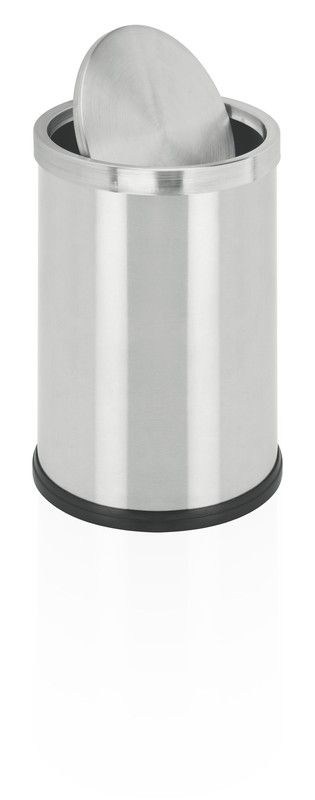 Vuilnisbak met kantelbaar roestvrij staal mat Ac-284