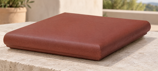 Round red Cotto corner step 330x330x53x18mm 2 Pieces/Box Gres de Aragón