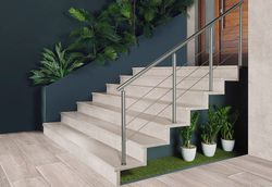 Rutschfeste Porzellanstufe 120x32x3 Tucson White Natucer
