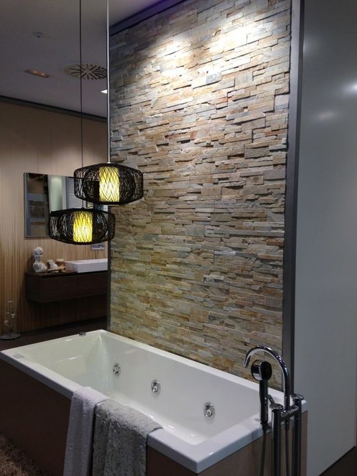 Caixa Pedra natural premuntada Lineal Groc 0,48m2 Pedres de Galícia