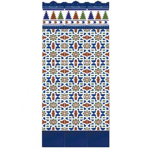 Baroque Blue Valencia Molding Piece 5x20 Ribesalbes