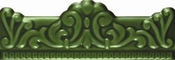 Moldura barroca verde 5x20 Cerámicas Ribesalbes
