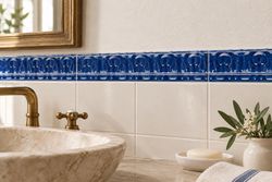 Valencia blauw reliëfvormstuk 5x20 ribesalbes