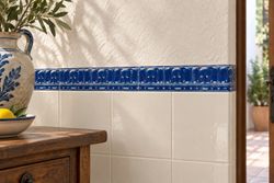 Valencia blauw reliëfvormstuk 5x20 ribesalbes