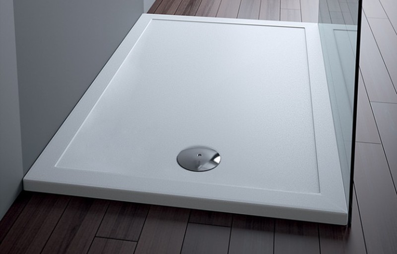 Plato de ducha texturizado de 160x70 cm con ala de 75 mm modelo Piano marca  Unisan