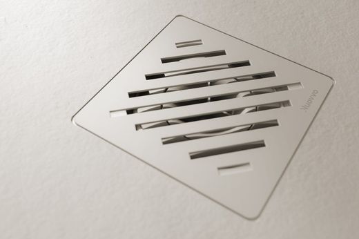 Plato ducha de resina Slate blanco + válvula vertical atornillada Acero Inox