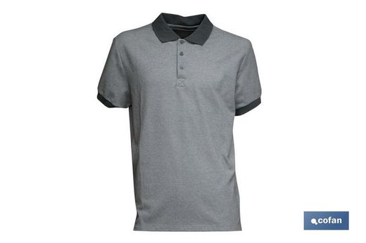 Polo 2 Tons "Verdon" 160Gms/M Gris-Noir Taille Xxxl