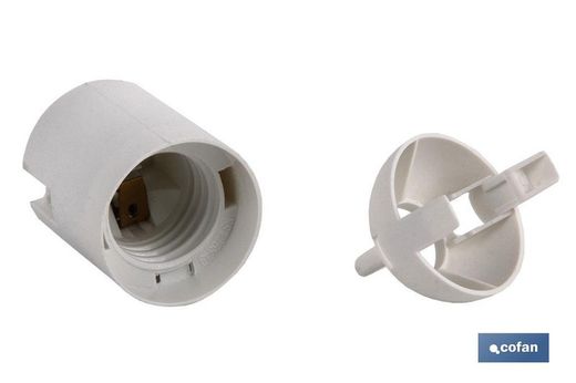 Support De Lampe Pour Le Travail E-27 4A250V Résine Thermodurcie Blanc