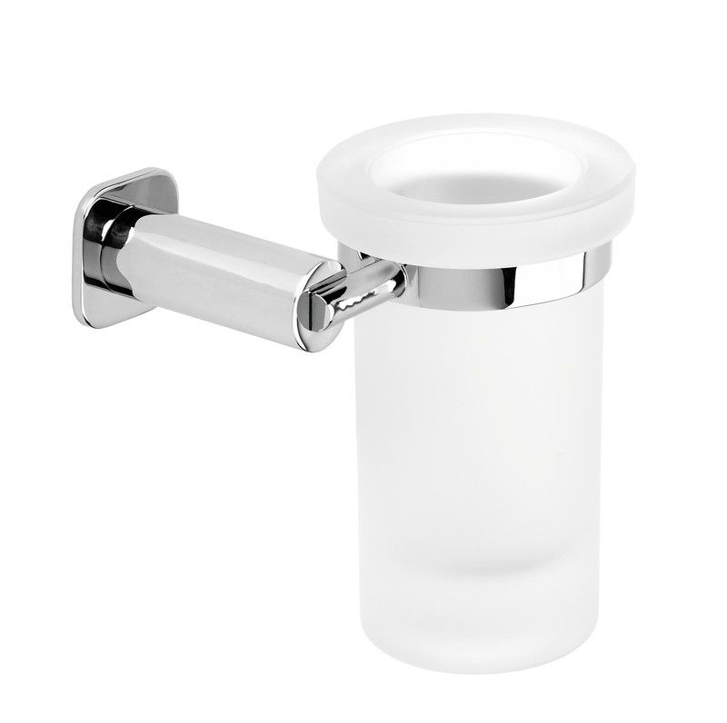 Portavasos pared cristal cromo Basic_08 Pyp