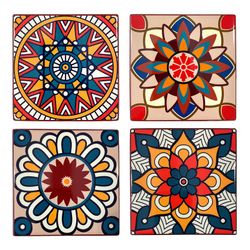 Posavasos 11cm Medidas: 0,5 cm x 11 cm x 11 cm  Material: Ceramica Peso neto: 40 grs.