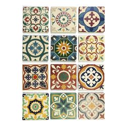 Posavasos c/expositor Medidas: 0,5 cm x 11 cm x 11 cm  Material: Ceramica Peso neto: 135 grs.