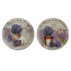 Posavasos lavanda Medidas: 0,7 cm x 11 cm x 11 cm  Material: Ceramica Peso neto: 100 grs.