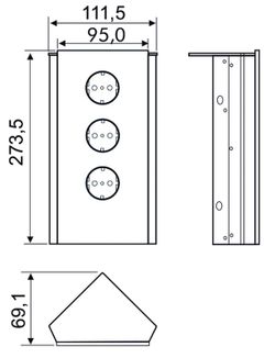 Power glass angular network socket