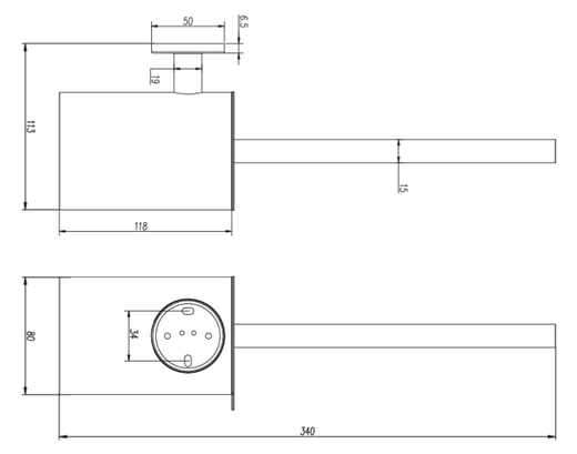 Practic Escobillero Cromo Medimex