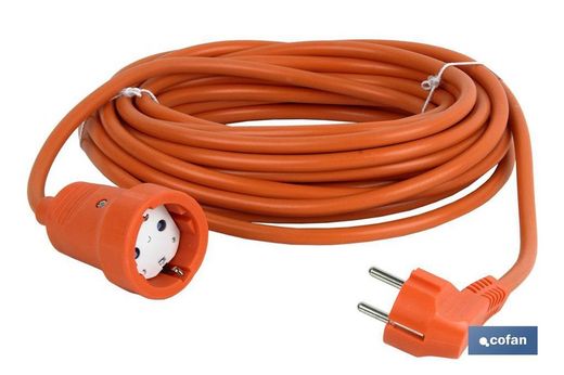 Bipolar Extension Cable With Lateral T / T 16A250V Cable 10M Orange