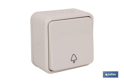 Surface Cloche Bouton Poussoir Modèle Atlantis 10A Blanc