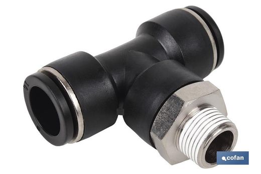 Raccord fileté en plastique "T", T-10, R-1/4