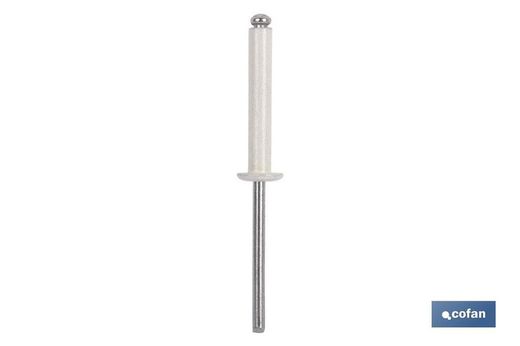 White Aluminum Rivets 4.0 X 16 Mm