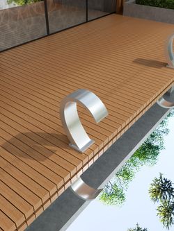 Rociador cascada de piscina Iguazú 20 cm acero inoxidable S.316