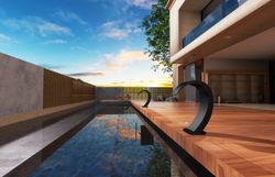 Rociador cascada de piscina Iguazú 20 cm negro mate acero S.316