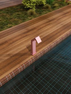 Rociador cascada de piscina Niagara 15 cm rosa coral acero S.316