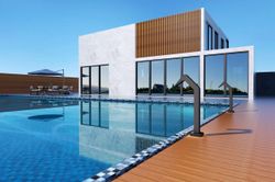 Rociador cascada de piscina Niagara 6 cm negro mate acero S.316