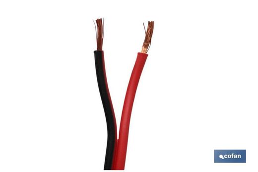 Rollo 100M Cable Paralelo Rojo/Negro (2X0,75)