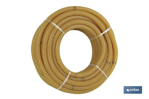 Rouleau Tube Spirale Aspiration Jaune Ø50Mm 25M
