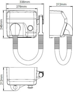 Haartrockner Stahl Steinzeugemail Weiß SC1088HT Mediclinics
