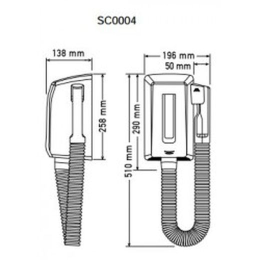 Automatischer Haartrockner ABS White SC0004 Mediclinics