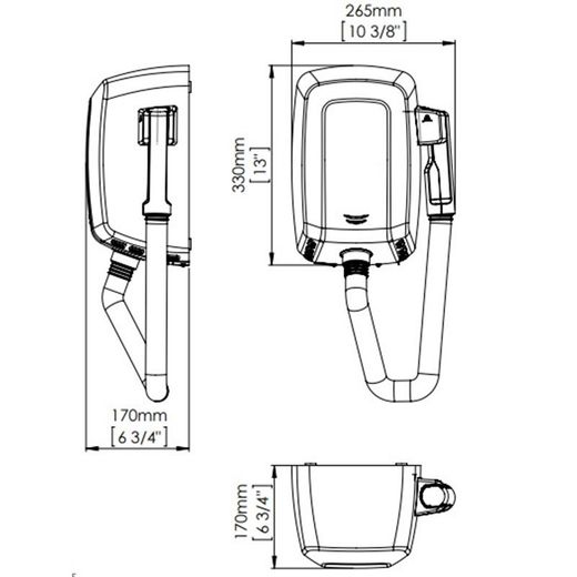 Automatische haardroger AISI 304 roestvrij staal Epoxy satijn SC0009CS Mediclinics