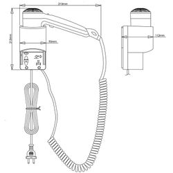 Mediclinics White ABS Εγχειρίδιο Στεγνωτήρας Μαλλιών SC0030