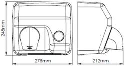 Saniflow handmatige handdroger Verguld staal E88O Mediclinics