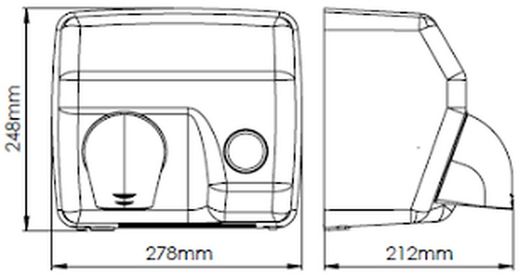 Saniflow handmatige handdroger Verguld staal E88O Mediclinics