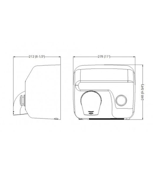 Saniflow manueller Händetrockner Satin Chrome Steel E88CS Mediclinics