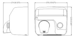 Manueller Saniflow Händetrockner Edelstahl AISI 304 Satin E05CS Mediclinics